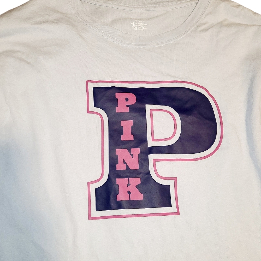 PINK VICTORIA'S SECRET LOGO TOP SIZE M - Picture 3 of 4